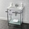 Kingston Brass VPB24187W41 24-Inch Ceramic Console Sink (4-Inch, 3-Hole), White/Chrome VPB24187W41 - alternate 3
